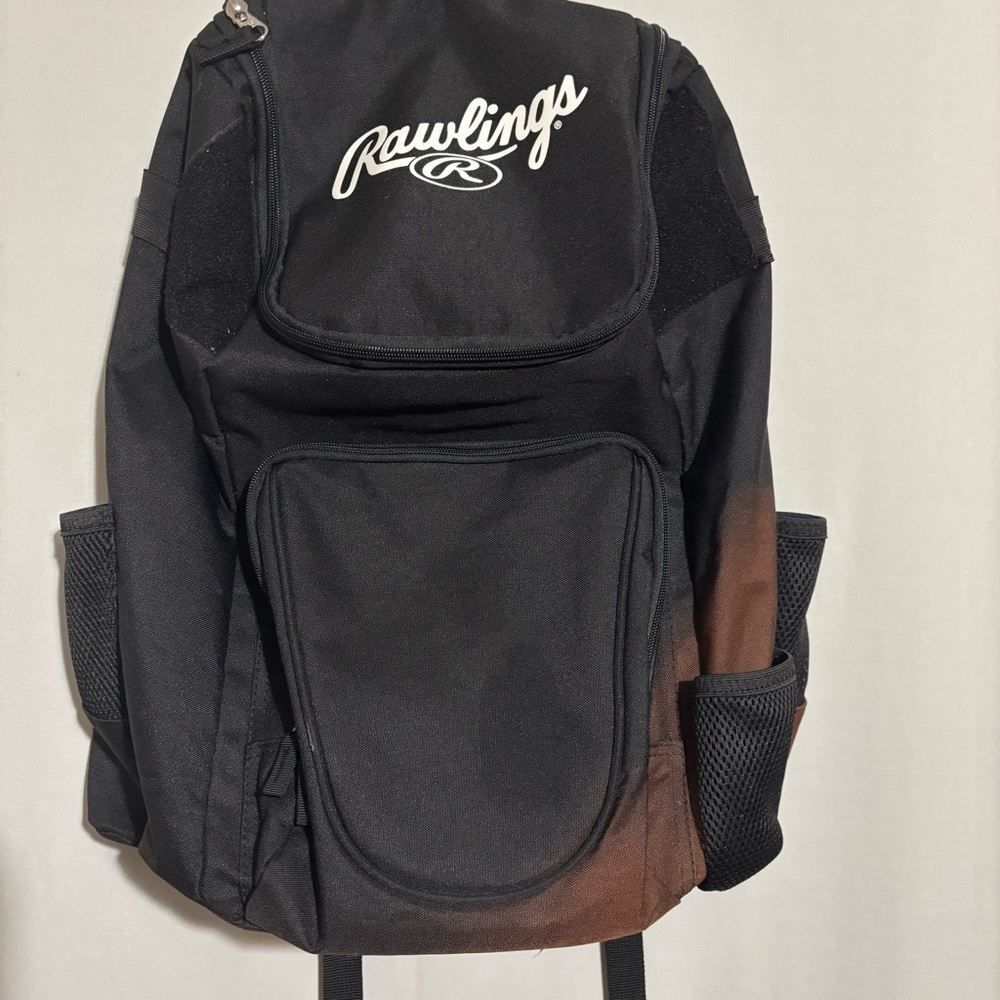Rawlings Sports Equipment Backpack Bag Black Brown Ombre